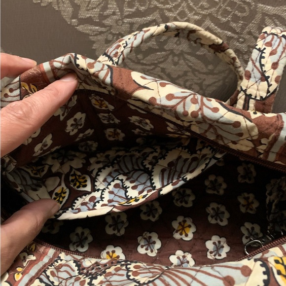Vera Bradley Brown and Blue Floral purse - Picture 3 of 6